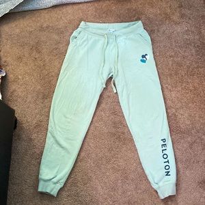 Peloton women’s joggers light green with hearts. Size xs